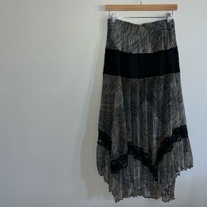 Lapis Anthropologie Asymmetrical Maxi Skirt
